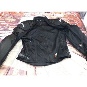 Joe Rocket Mens Small Armored Mesh Motorcycle Jacket Black